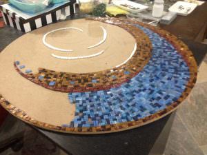 glass mosaic table